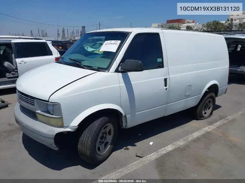 2003 Chevrolet Astro VIN: 1GCDM19XX3B131120 Lot: 42326452