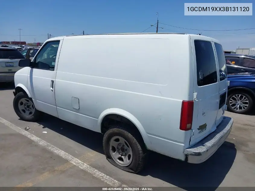 2003 Chevrolet Astro VIN: 1GCDM19XX3B131120 Lot: 42326452