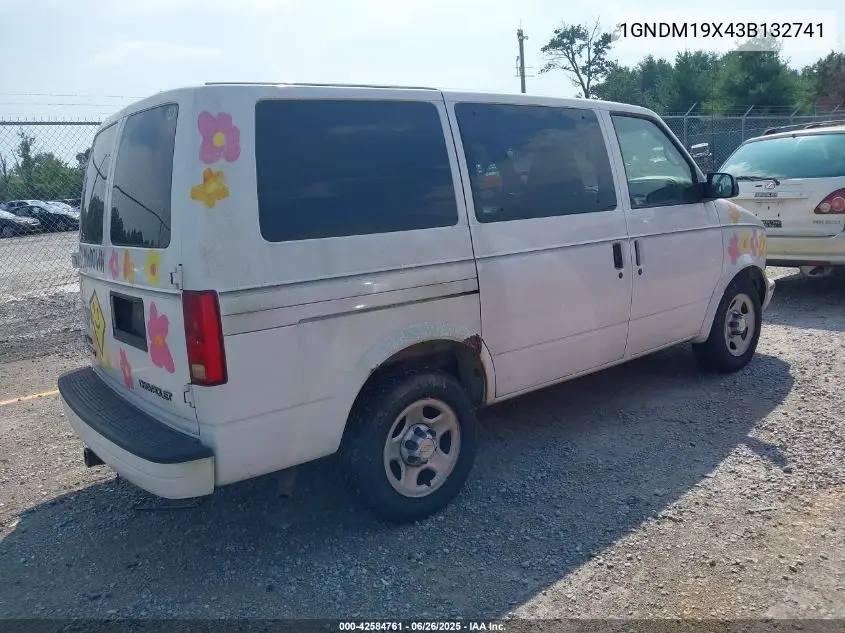 2003 Chevrolet Astro VIN: 1GNDM19X43B132741 Lot: 42584761