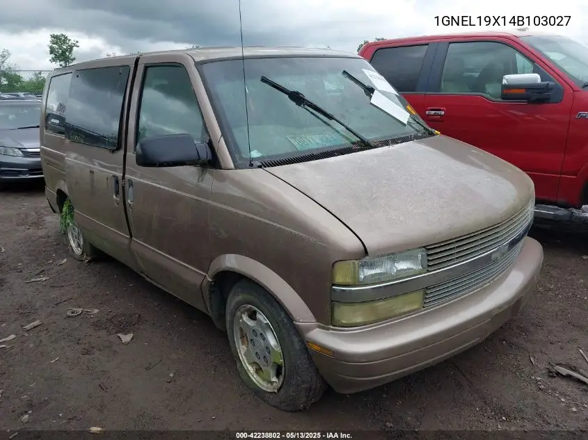2004 Chevrolet Astro VIN: 1GNEL19X14B103027 Lot: 42238802