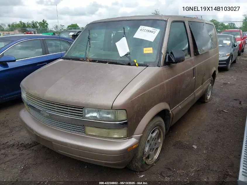 2004 Chevrolet Astro VIN: 1GNEL19X14B103027 Lot: 42238802