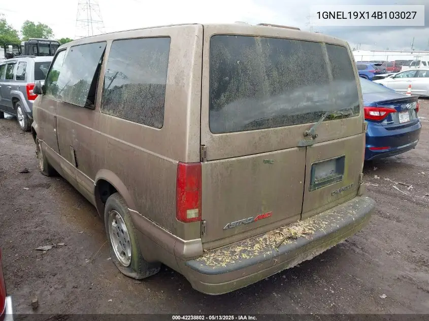 2004 Chevrolet Astro VIN: 1GNEL19X14B103027 Lot: 42238802