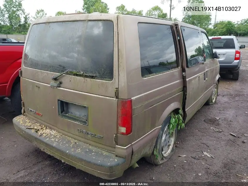 2004 Chevrolet Astro VIN: 1GNEL19X14B103027 Lot: 42238802