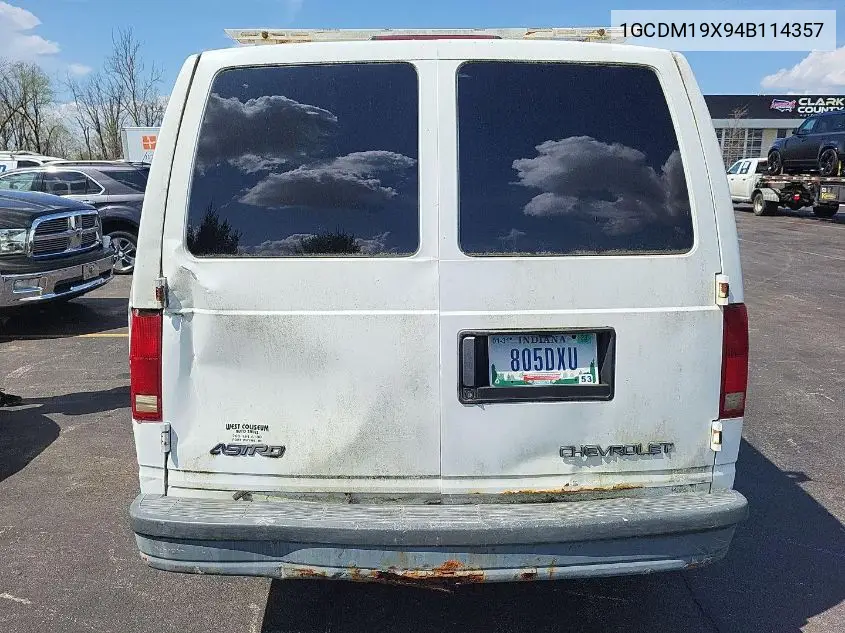 2004 Chevrolet Astro VIN: 1GCDM19X94B114357 Lot: 42239869