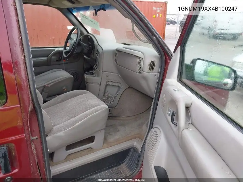 2004 Chevrolet Astro VIN: 1GNDM19XX4B100247 Lot: 42361989