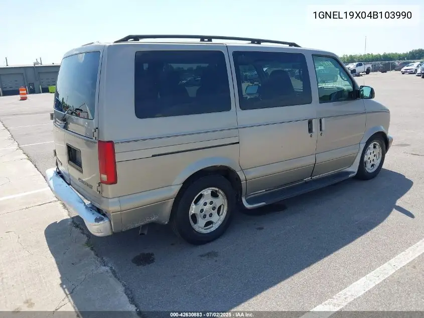 2004 Chevrolet Astro VIN: 1GNEL19X04B103990 Lot: 42630883