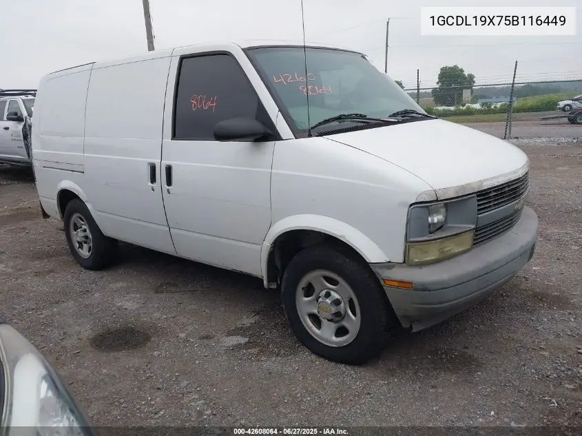 2005 Chevrolet Astro VIN: 1GCDL19X75B116449 Lot: 42608064