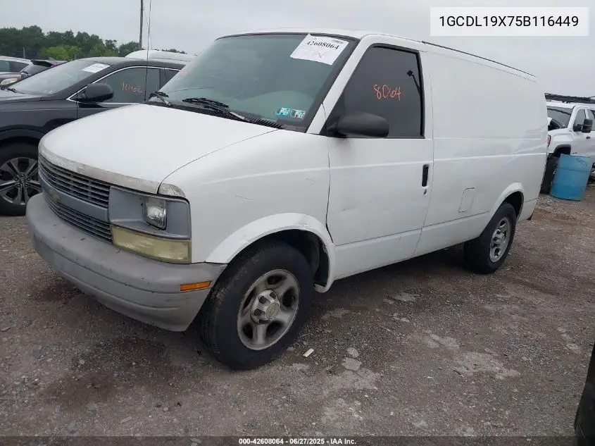 2005 Chevrolet Astro VIN: 1GCDL19X75B116449 Lot: 42608064