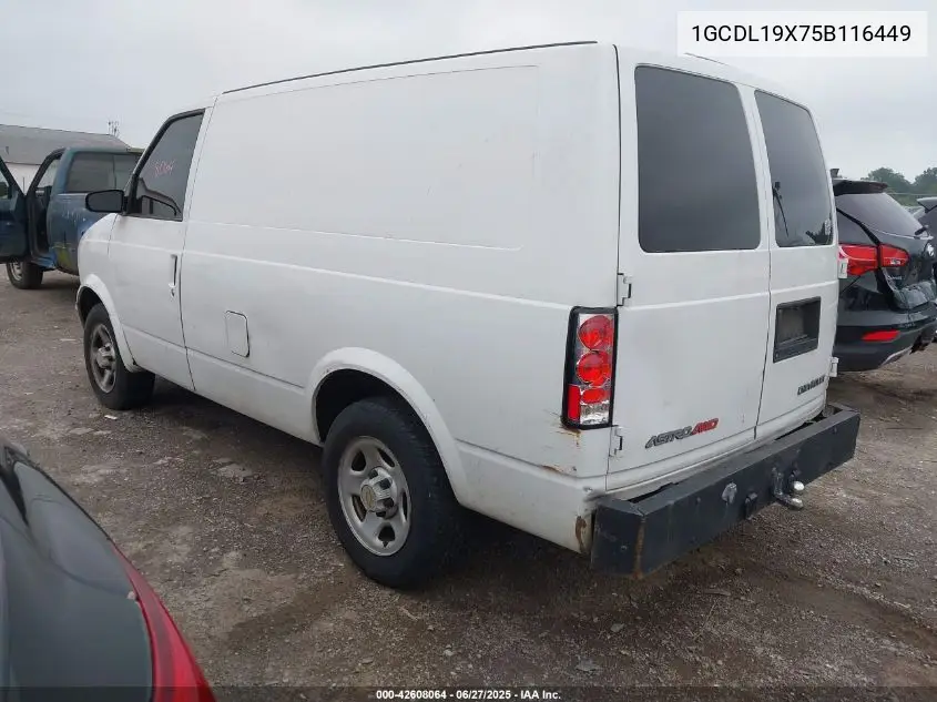2005 Chevrolet Astro VIN: 1GCDL19X75B116449 Lot: 42608064