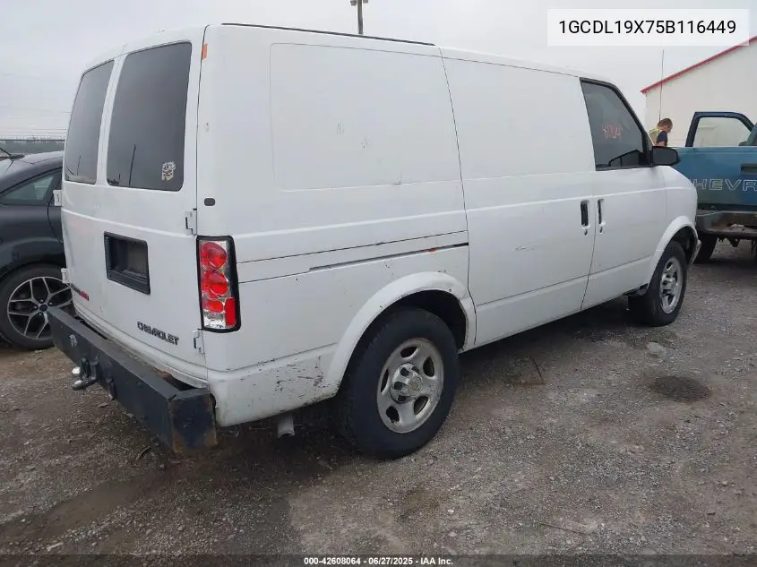 2005 Chevrolet Astro VIN: 1GCDL19X75B116449 Lot: 42608064