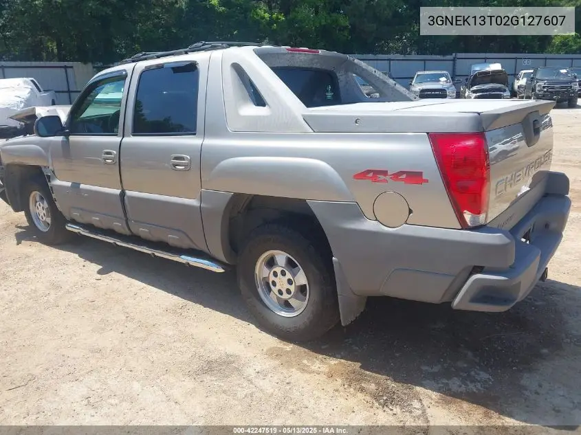 2002 Chevrolet Avalanche 1500 VIN: 3GNEK13T02G127607 Lot: 42247519