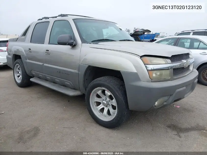 2002 Chevrolet Avalanche 1500 VIN: 3GNEC13T02G123120 Lot: 42428566