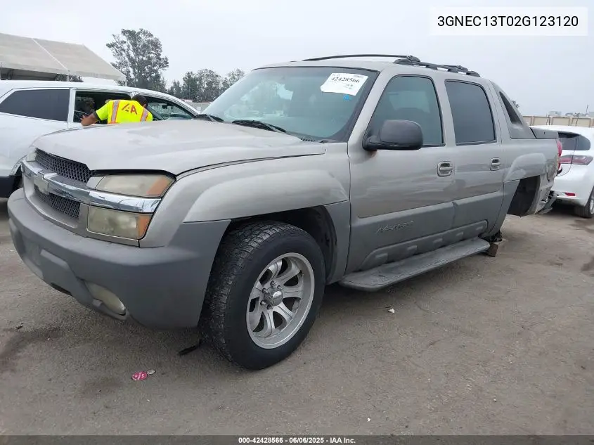 2002 Chevrolet Avalanche 1500 VIN: 3GNEC13T02G123120 Lot: 42428566