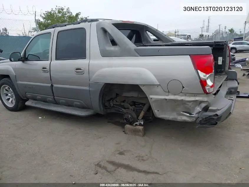 2002 Chevrolet Avalanche 1500 VIN: 3GNEC13T02G123120 Lot: 42428566