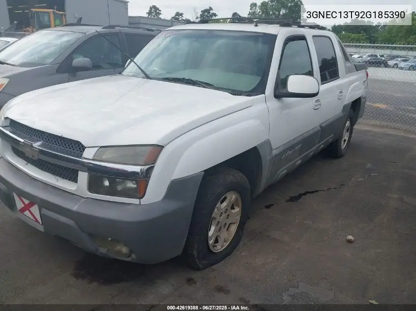 2002 Chevrolet Avalanche 1500 VIN: 3GNEC13T92G185390 Lot: 42619388