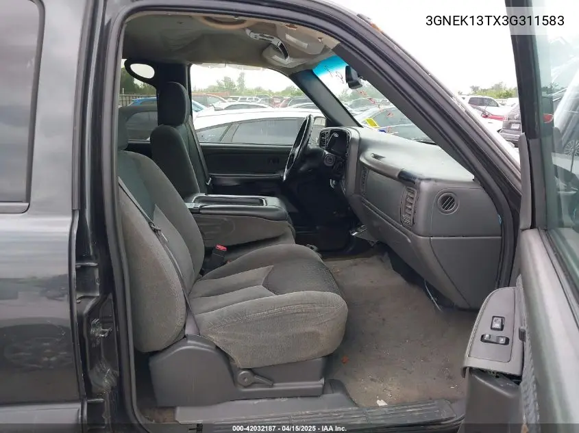 2003 Chevrolet Avalanche 1500 VIN: 3GNEK13TX3G311583 Lot: 42032187