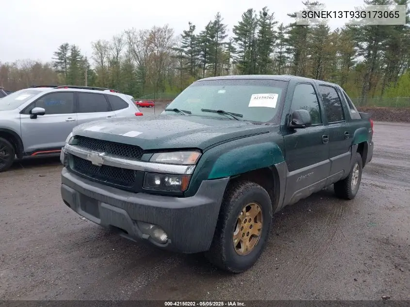 2003 Chevrolet Avalanche 1500 VIN: 3GNEK13T93G173065 Lot: 42150202