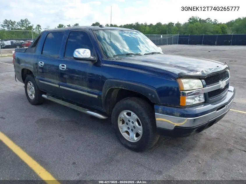 2004 Chevrolet Avalanche 1500 VIN: 3GNEK12T74G265777 Lot: 42173825