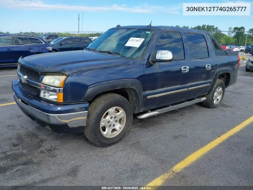 2004 Chevrolet Avalanche 1500 VIN: 3GNEK12T74G265777 Lot: 42173825