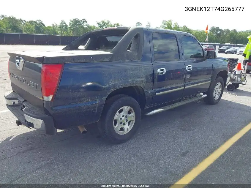 2004 Chevrolet Avalanche 1500 VIN: 3GNEK12T74G265777 Lot: 42173825