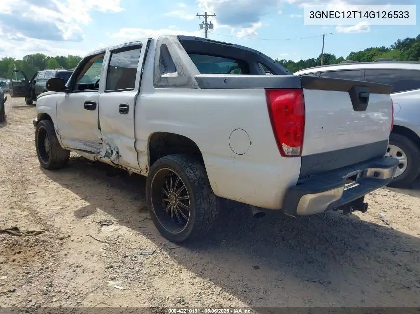 2004 Chevrolet Avalanche 1500 VIN: 3GNEC12T14G126533 Lot: 42210191