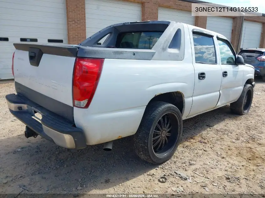 2004 Chevrolet Avalanche 1500 VIN: 3GNEC12T14G126533 Lot: 42210191