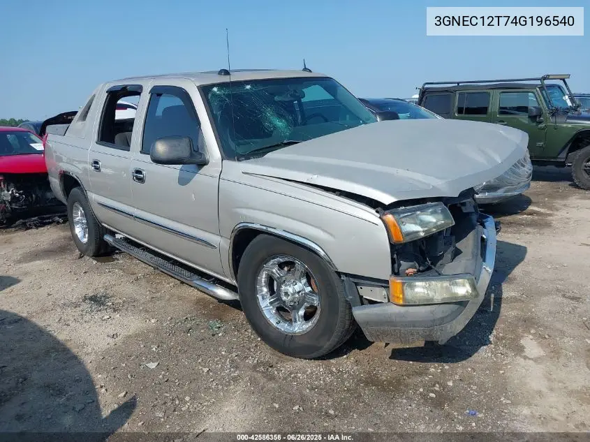 2004 Chevrolet Avalanche 1500 VIN: 3GNEC12T74G196540 Lot: 42586356
