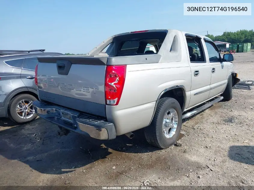 2004 Chevrolet Avalanche 1500 VIN: 3GNEC12T74G196540 Lot: 42586356