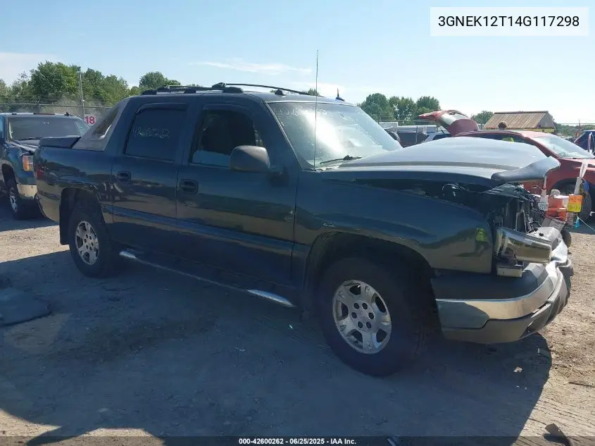 2004 Chevrolet Avalanche 1500 VIN: 3GNEK12T14G117298 Lot: 42600262