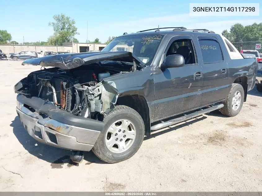 2004 Chevrolet Avalanche 1500 VIN: 3GNEK12T14G117298 Lot: 42600262