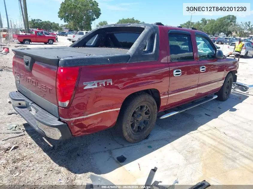 2004 Chevrolet Avalanche 1500 VIN: 3GNEC12T84G201230 Lot: 42605314