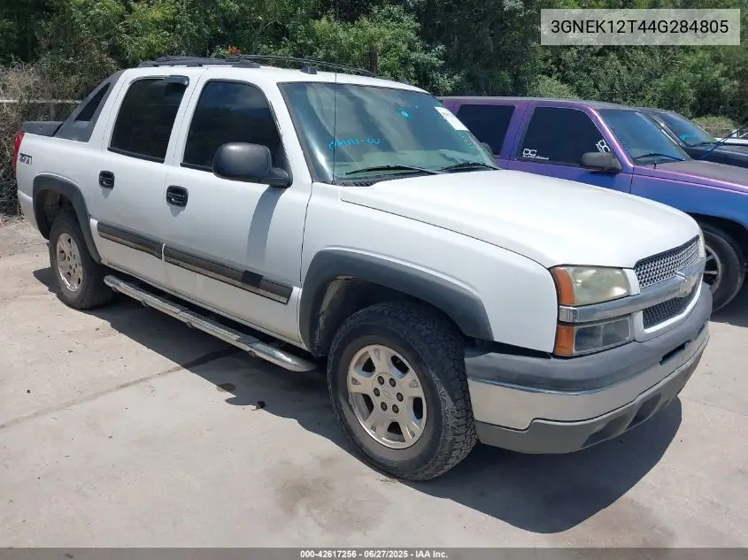 2004 Chevrolet Avalanche Z71 VIN: 3GNEK12T44G284805 Lot: 42617256