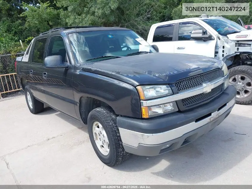 2004 Chevrolet Avalanche 1500 VIN: 3GNEC12T14G247224 Lot: 42626754