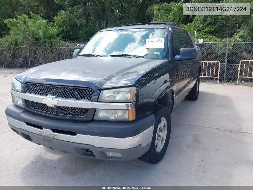 2004 Chevrolet Avalanche 1500 VIN: 3GNEC12T14G247224 Lot: 42626754