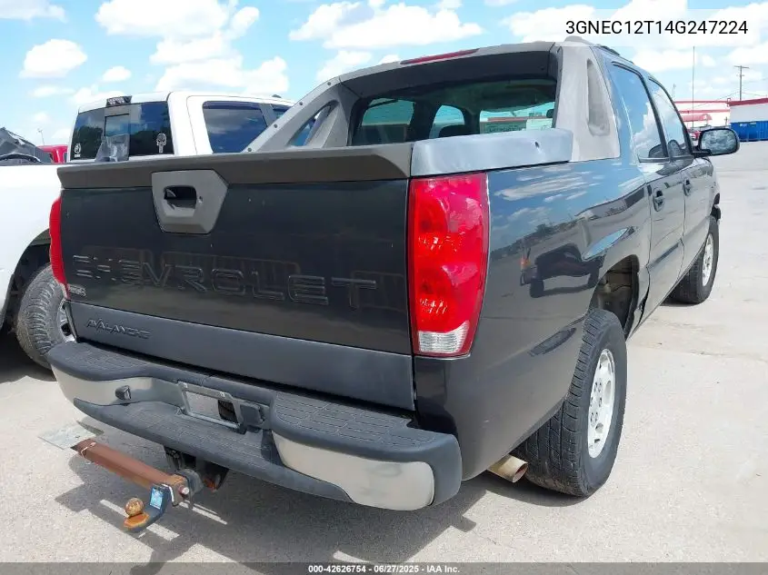 2004 Chevrolet Avalanche 1500 VIN: 3GNEC12T14G247224 Lot: 42626754