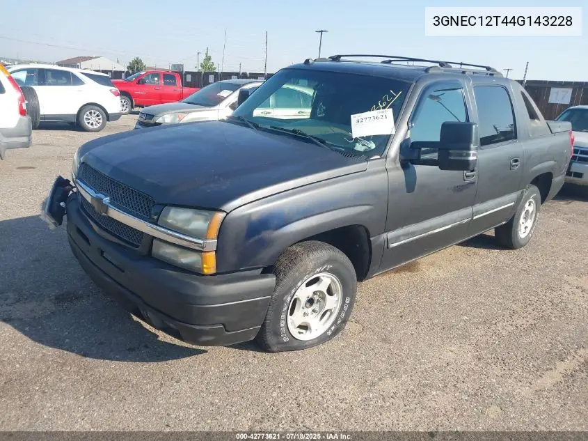 2004 Chevrolet Avalanche 1500 VIN: 3GNEC12T44G143228 Lot: 42773621