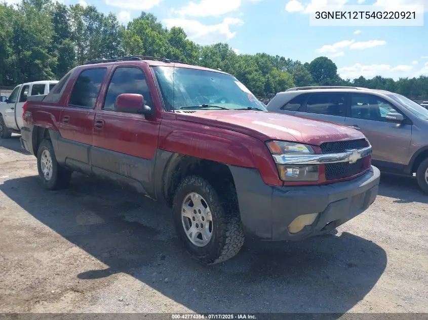 2004 Chevrolet Avalanche 1500 VIN: 3GNEK12T54G220921 Lot: 42774354