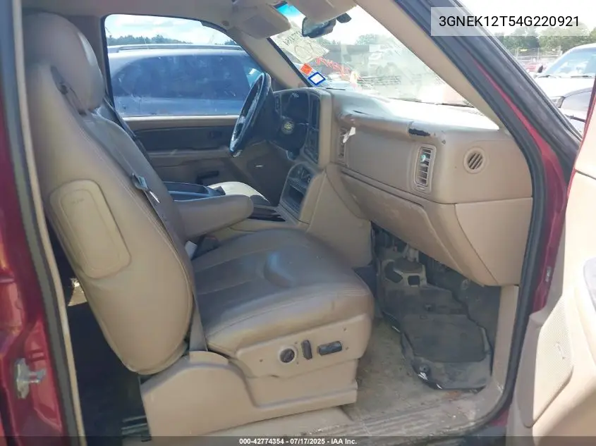 2004 Chevrolet Avalanche 1500 VIN: 3GNEK12T54G220921 Lot: 42774354
