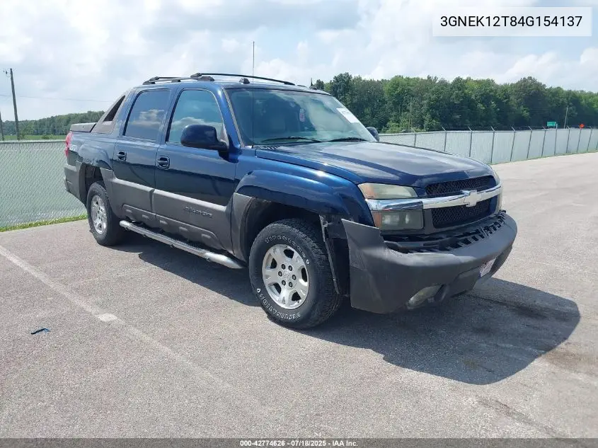 2004 Chevrolet Avalanche 1500 VIN: 3GNEK12T84G154137 Lot: 42774626