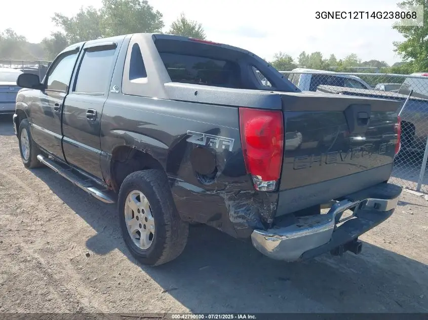 2004 Chevrolet Avalanche VIN: 3GNEC12T14G238068 Lot: 42790100