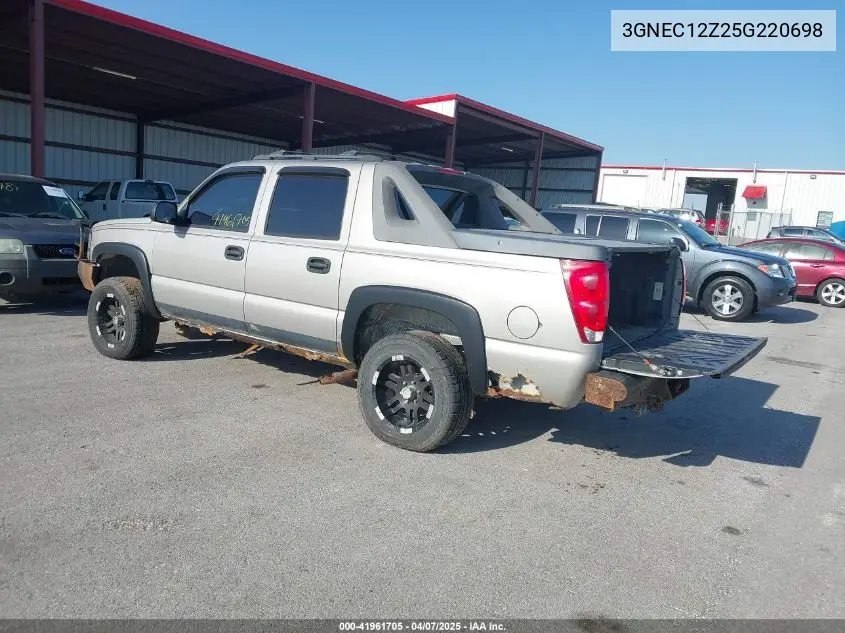 2005 Chevrolet Avalanche 1500 Ls VIN: 3GNEC12Z25G220698 Lot: 41961705