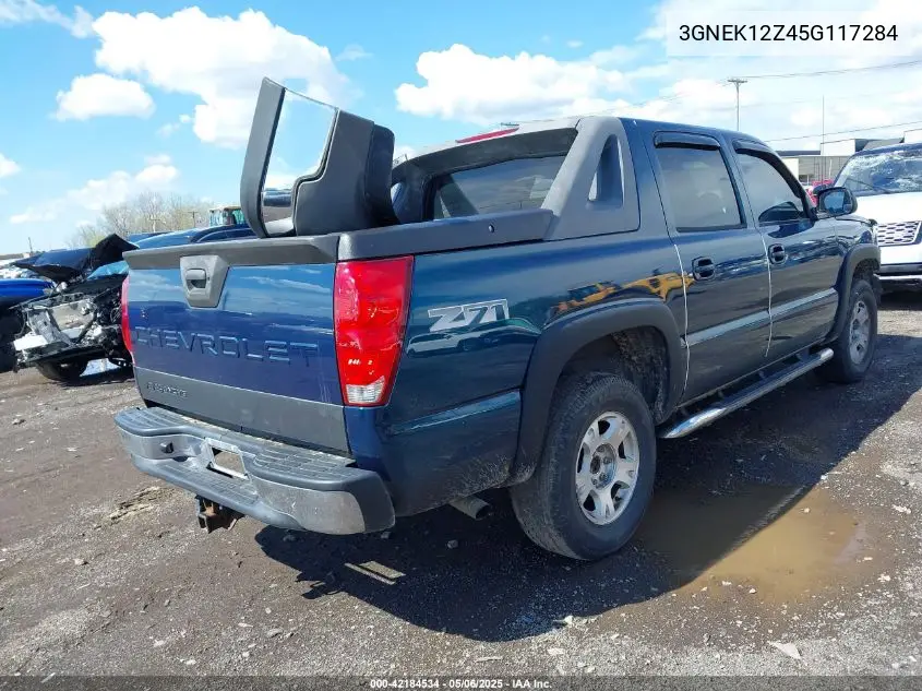 2005 Chevrolet Avalanche 1500 Z71 VIN: 3GNEK12Z45G117284 Lot: 42184534