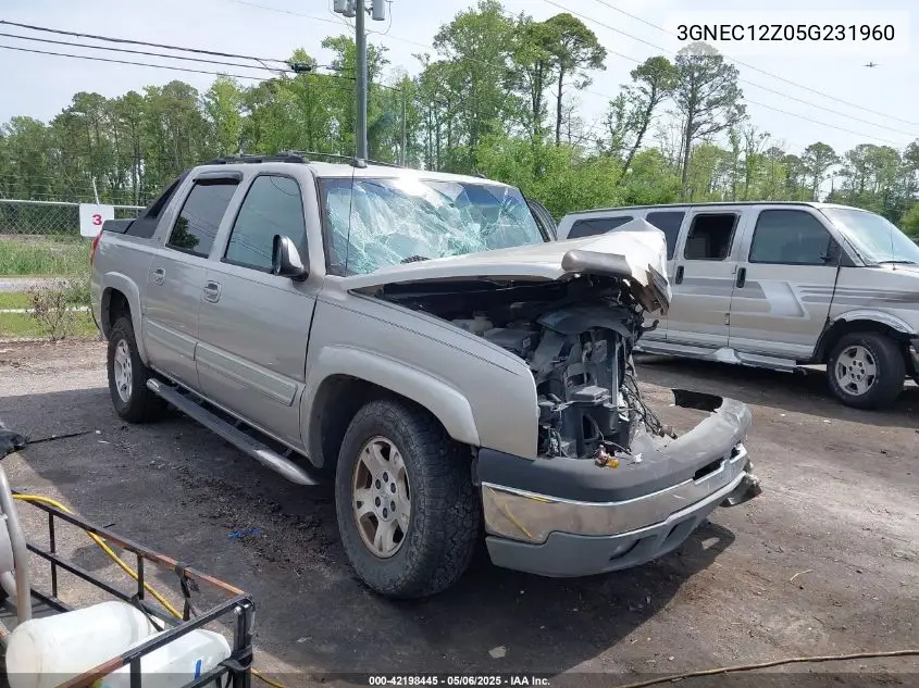 2005 Chevrolet Avalanche 1500 Z66 VIN: 3GNEC12Z05G231960 Lot: 42198445