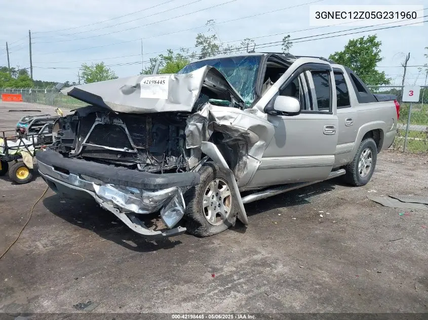 2005 Chevrolet Avalanche 1500 Z66 VIN: 3GNEC12Z05G231960 Lot: 42198445