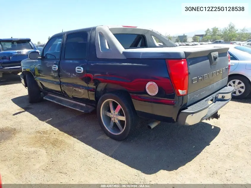 2005 Chevrolet Avalanche 1500 Z66 VIN: 3GNEC12Z25G128538 Lot: 42573922