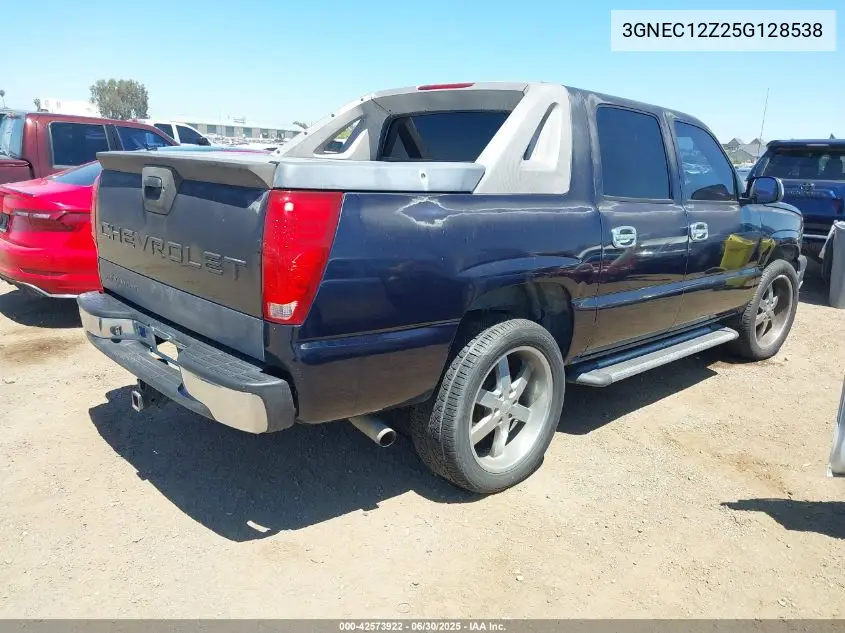 2005 Chevrolet Avalanche 1500 Z66 VIN: 3GNEC12Z25G128538 Lot: 42573922