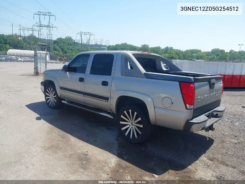 2005 Chevrolet Avalanche 1500 Ls VIN: 3GNEC12Z05G254512 Lot: 42584852