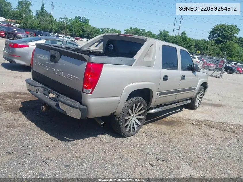 2005 Chevrolet Avalanche 1500 Ls VIN: 3GNEC12Z05G254512 Lot: 42584852