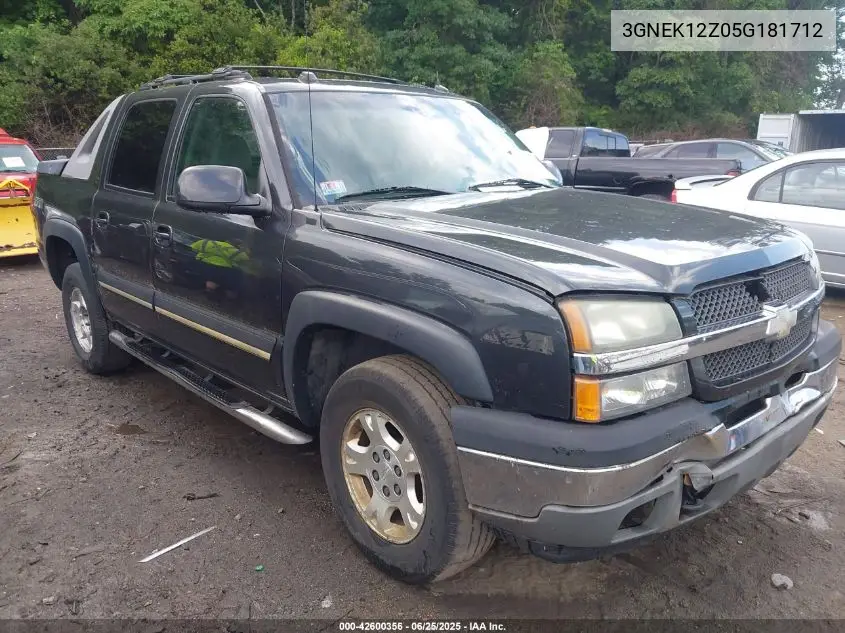 2005 Chevrolet Avalanche 1500 Z71 VIN: 3GNEK12Z05G181712 Lot: 42600356