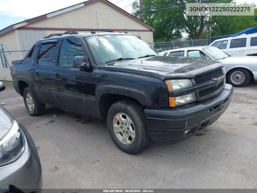2005 Chevrolet Avalanche K1500 VIN: 3GNEK12Z25G222275 Lot: 42616935